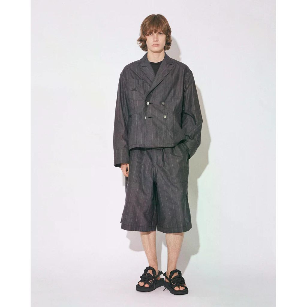 beautiful people cotton stripesuiting reversible jacket