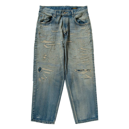 NEXUSVII. DAMAGED SILVER DENIM