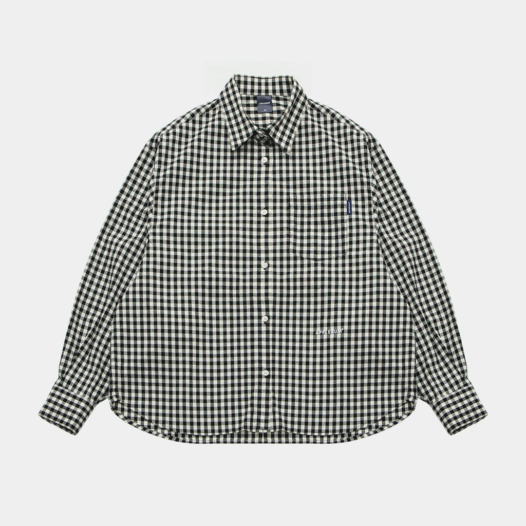 APPLEBUM GINGHAM CHECK OVERSIZE SHIRT / 2420201