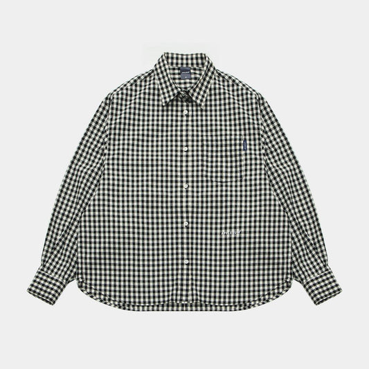 APPLEBUM GINGHAM CHECK OVERSIZE SHIRT / 2420201