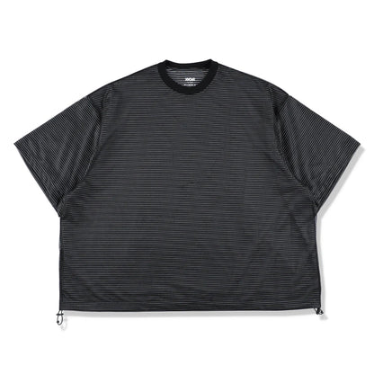 is-ness BALLOON BORDER LAYERED MESH T-SHIRT