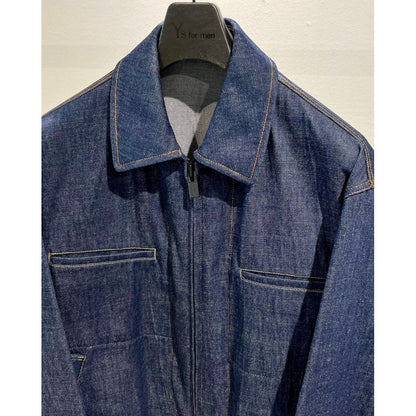Y's for men 12oz DENIM BLOUSON WITH COLOR COMBI STITCH