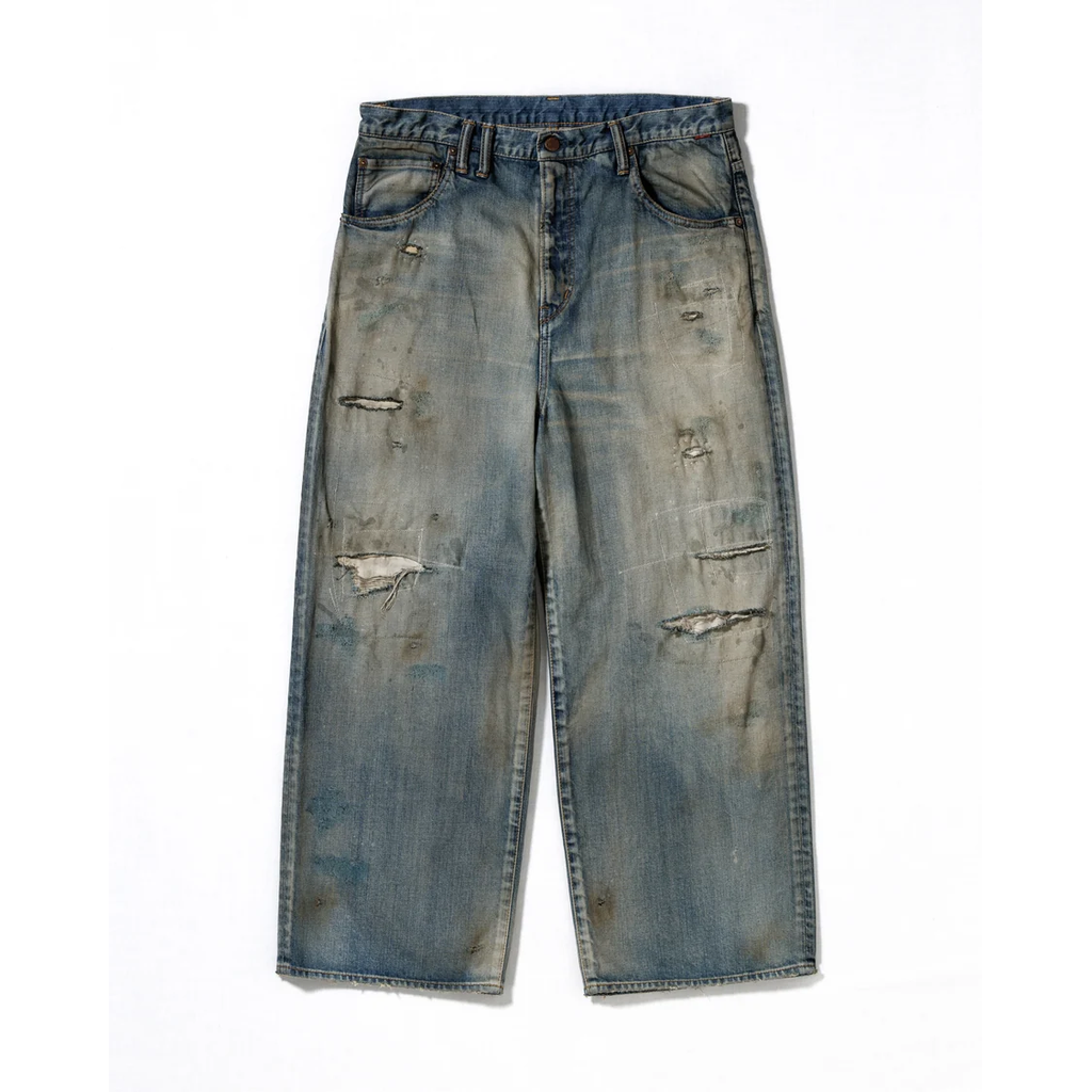 ANACHRONORM REMAKED WIDE 5P DENIM PANTS LIGHT INDIGO
