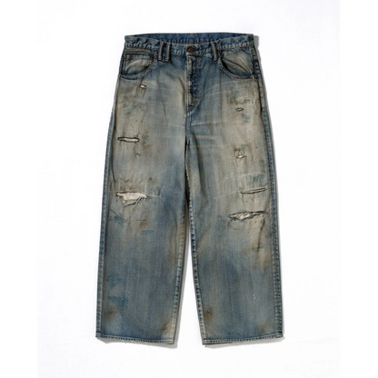 ANACHRONORM REMAKED WIDE 5P DENIM PANTS LIGHT INDIGO