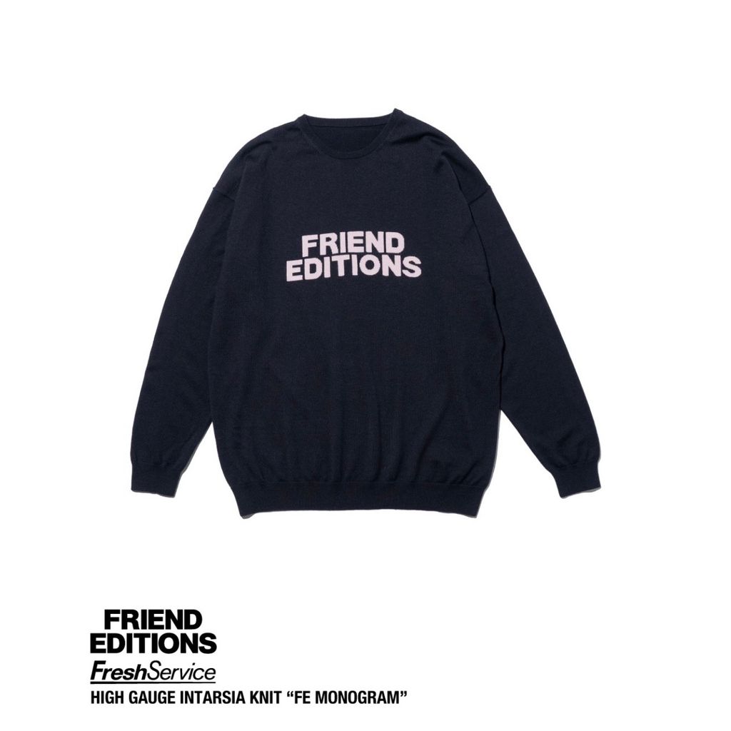 FreshSevice × FRIEND EDITIONS "HIGH GAUGE INTARSIA KNIT "FE MONOGRAM"