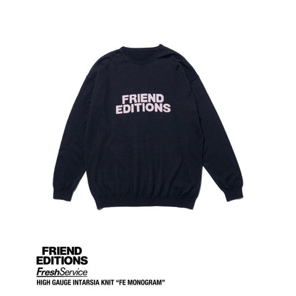 FreshSevice × FRIEND EDITIONS "HIGH GAUGE INTARSIA KNIT "FE MONOGRAM"
