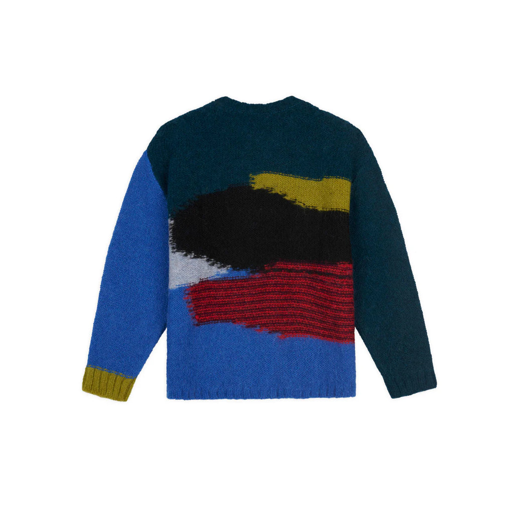 BRAIN DEAD  Boxy Knit Sweater - Blue