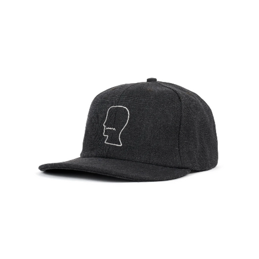 BRAIN DEAD WASHED TWILL LOGOHEAD HAT - BLACK