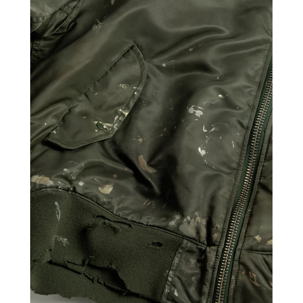 ANACHRONORM AN395 DIRTY NYLON MA-1 OLIVE