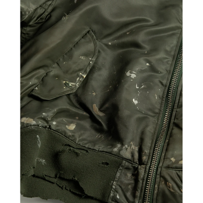 ANACHRONORM AN395 DIRTY NYLON MA-1 OLIVE