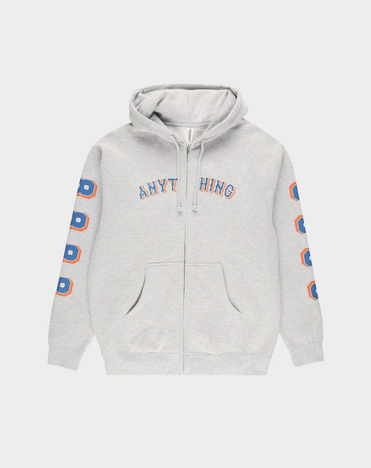 aNYthing 8 Is Enough Zip Hoodie - Heather Grey