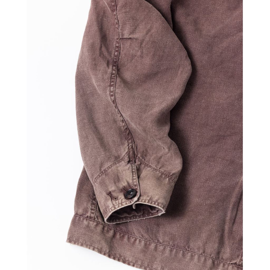 ANACHRONORM  FADED SULFUR DYED LINEN UTILITY JACKET