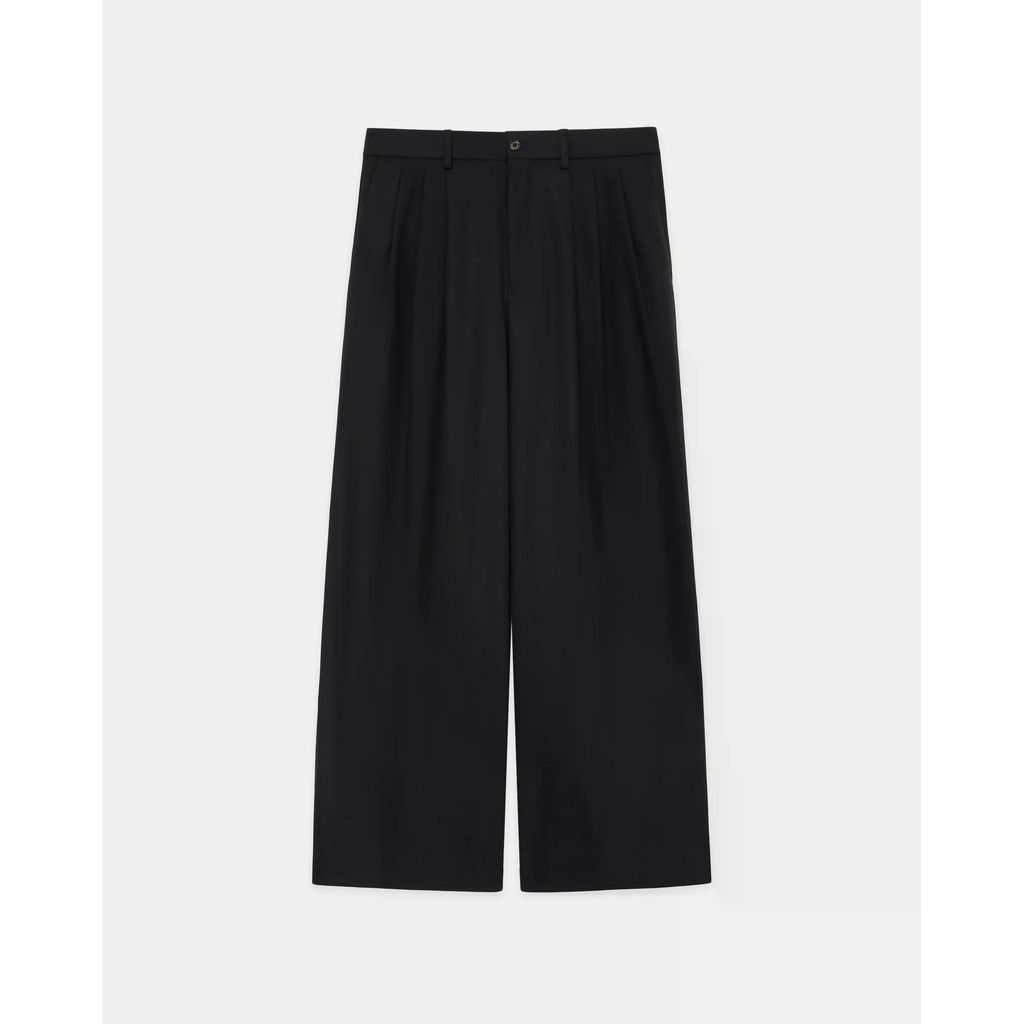 MARKAWARE Organic Cotton Survival Cloth Triple Pleated Wide Trousers