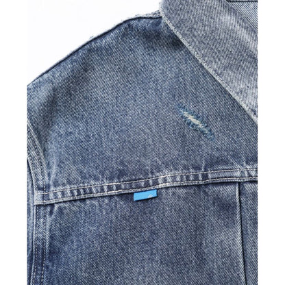 Liberaiders DAMAGED DENIM TRUCKER JACKET