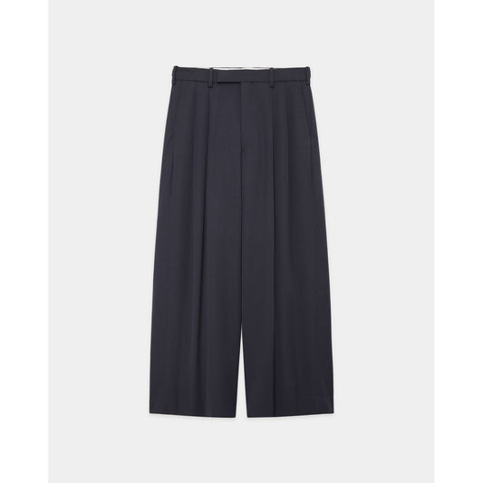 marka 2/60 Washer Wool Gabardine Two Tuck Baggy Trousers