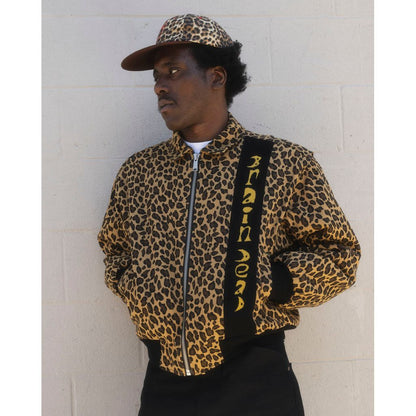 BRAIN DEAD  Twill Flight Jacket - Leopard