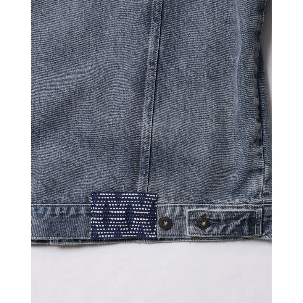 Liberaiders DAMAGED DENIM TRUCKER JACKET