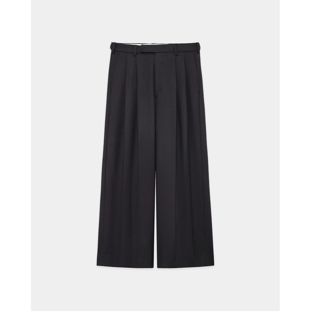 marka Recycled Polyester Wool Gabardine / Double Pleated Baggy Trousers