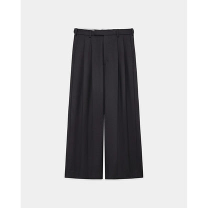 marka Recycled Polyester Wool Gabardine / Double Pleated Baggy Trousers