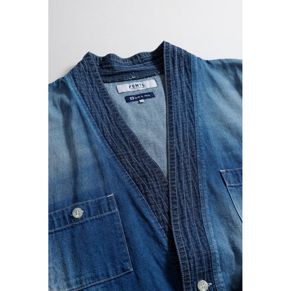 FDMTL DENIM HAORI S/S SHIRT 3YR WASH