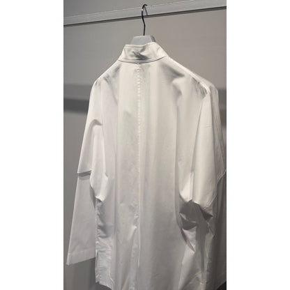 Y's for men 100/2 BROAD SHIRT WITH STAND COLLAR（WHITE）