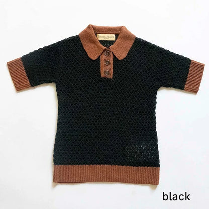 THOMAS MAGPIE collared mesh top トーマス マグパイ シャツ