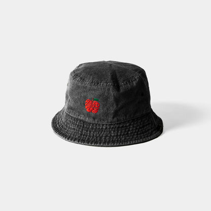 APPLEBUM “APPLE LOGO" DENIM BUCKET HAT [BLACK]