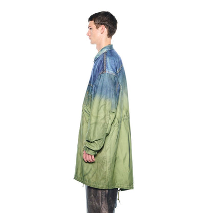 TOLQ Gradation Printed Denim Jacket×Mod Coat