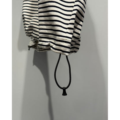 【MADE IN JAPAN】LINEAGE BALLON NATURAL BORDER TEE（NATURAL）