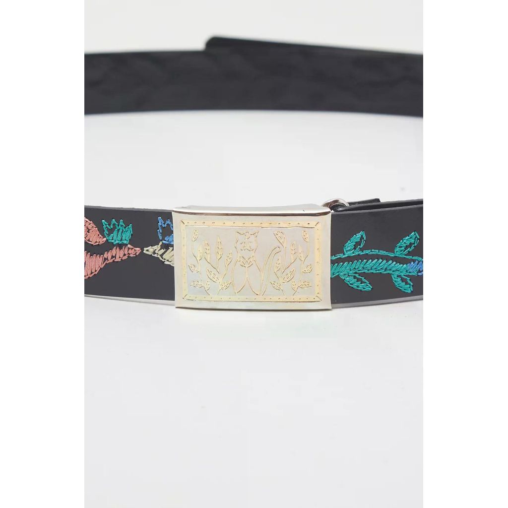 SHINYAKOZUKA PICTURESQUE OJISAN BELT WITH EMBROIDERY – MAROON WEBSTORE