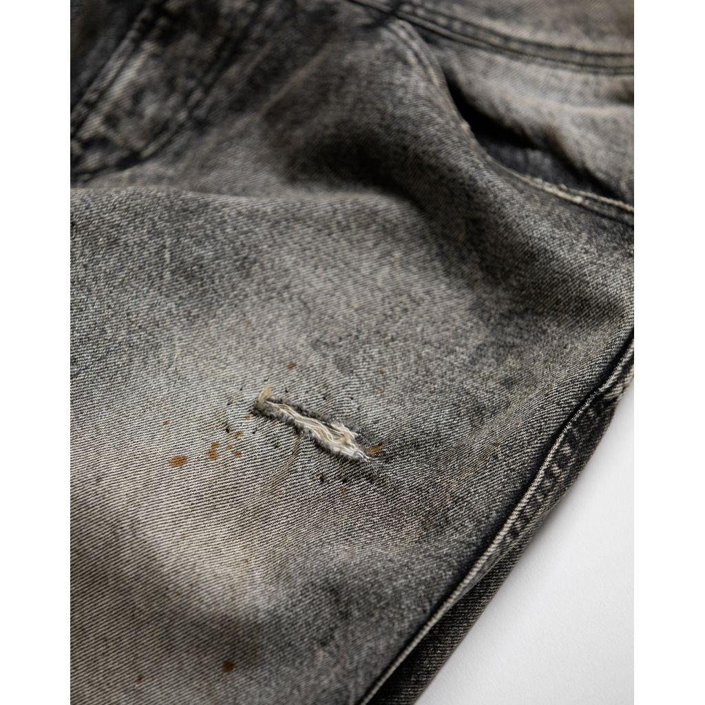 ANACHRONORM FRONT YORK REMAKED DENIM PANTS BLACK (REMAKE)