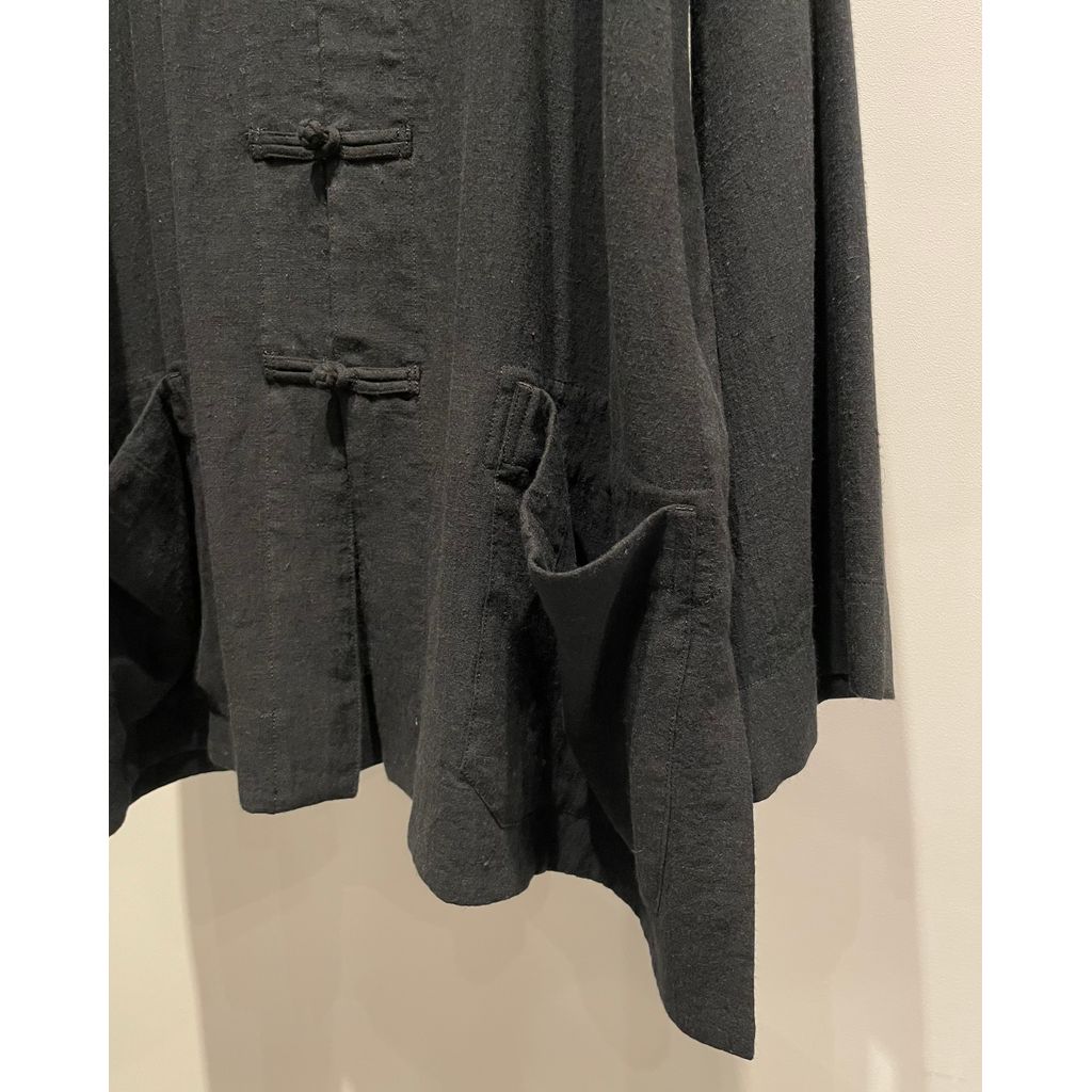 Y's for men RY/LI CLOTH CHINA BUTTON STAND COLLAR SHIRT