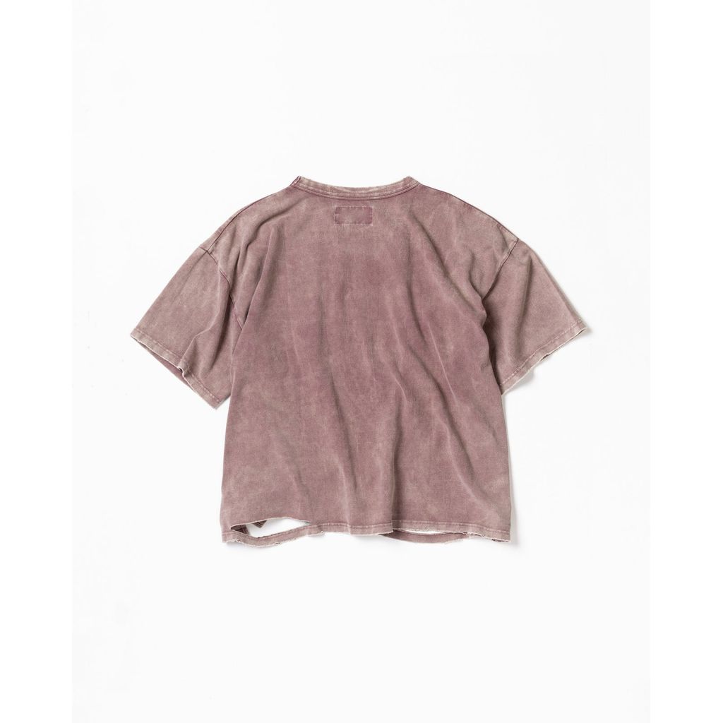 ANACHRONORM MOSS STITCH DAMAGED POCKET S/S T-S