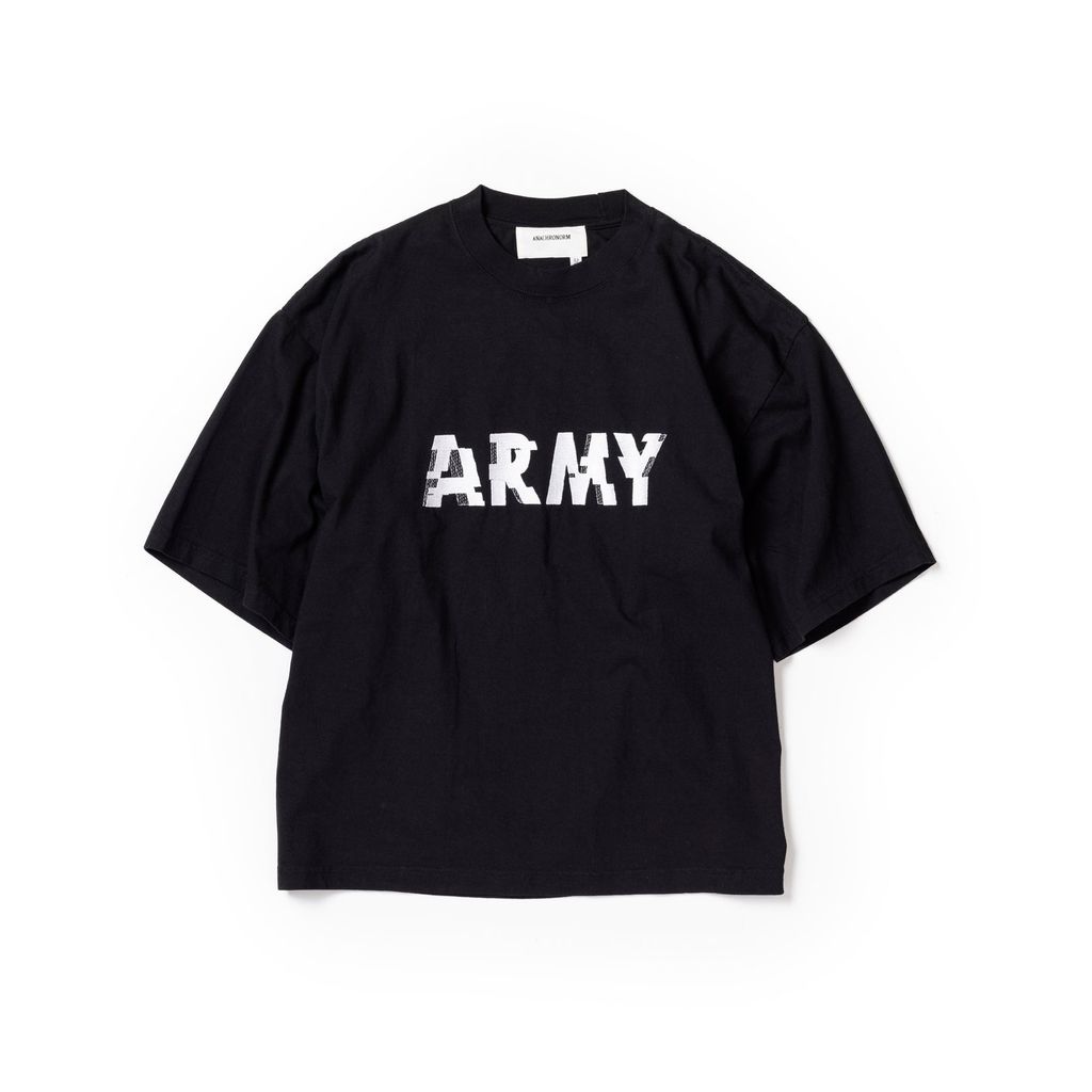 ANACHRONORM ANNK-004 ARMY GLITCH EMBROIDERY S/S T-S