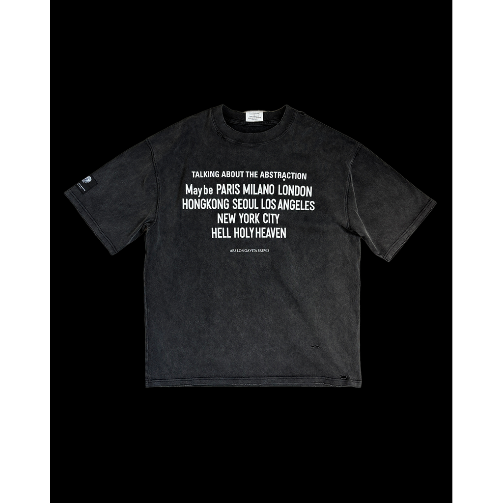 【予約商品】TALKING ABOUT THE ABSTRACTION TRANSCRIPTION WORLD WIDE TEE