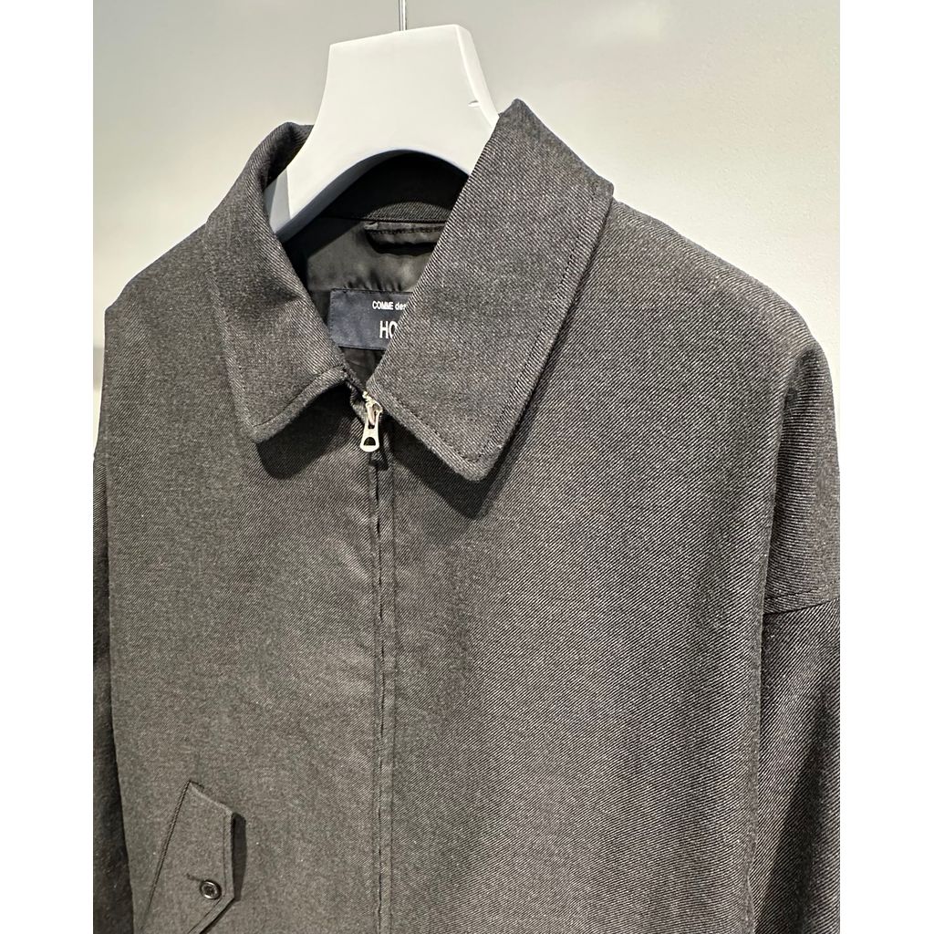 COMME des GARCONS HOMME COTTON WOOL SARGE ZIP JACKET（CHARCOAL）