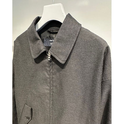 COMME des GARCONS HOMME COTTON WOOL SARGE ZIP JACKET（CHARCOAL）
