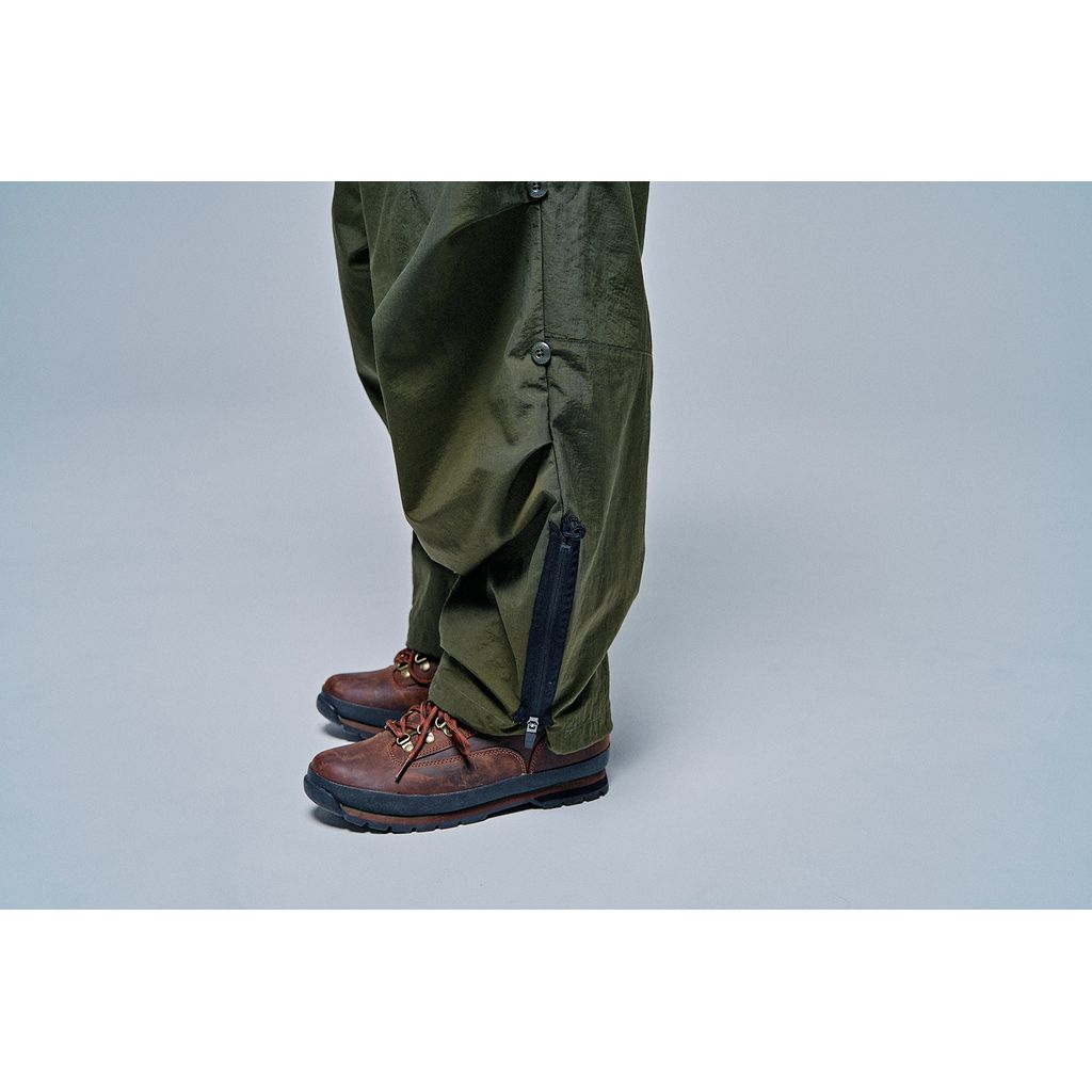 POLIQUANT THE CHANGING LENGTH/HEM WIDE ZIP-UP TUCKED PANTS