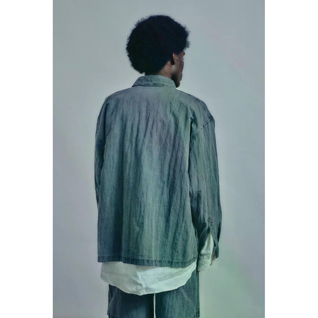 is-ness Pigment-Dyed long-Sleeve Shirt