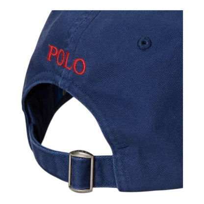 POLO RALPH LAUREN コットン チノ ベースボール キャップ（ニューポート ネイビー/RL レッド）