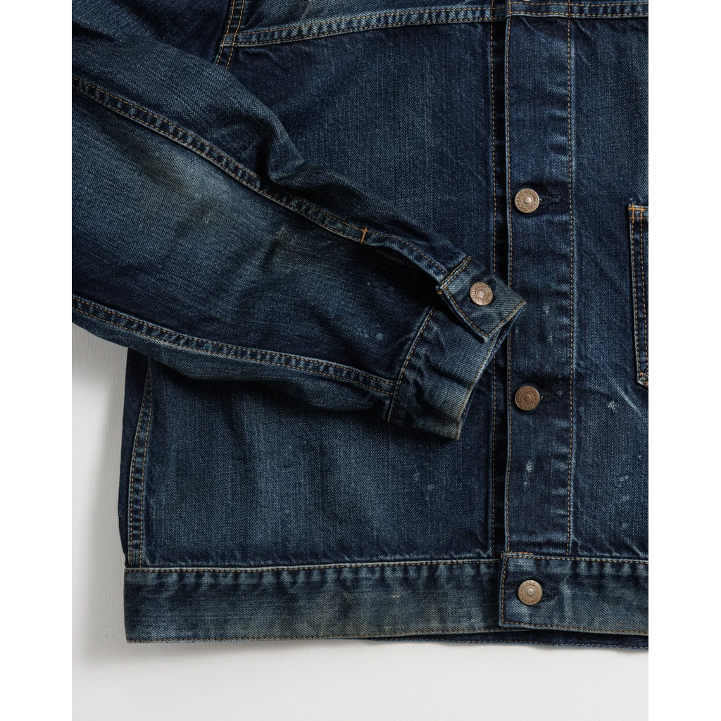 ANACHRONORM DAMAGED DENIM JACKET DARK INDIGO