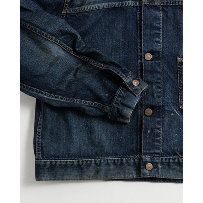 ANACHRONORM DAMAGED DENIM JACKET DARK INDIGO