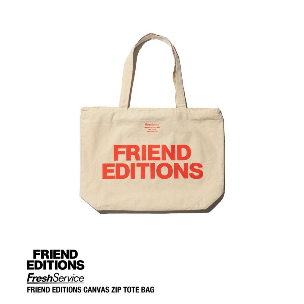 FreshService × FRIEND EDITIONS "FRIEND EDITIONS CANVAS ZIP TOTE BAG"