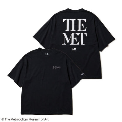 NEW ERA  半袖 オーバーサイズド コットン Tシャツ The Met ブラ ック