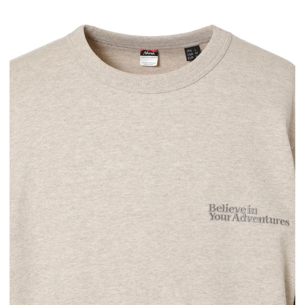 NANGA ECOHYBRID MESSAGE EMB SWEAT