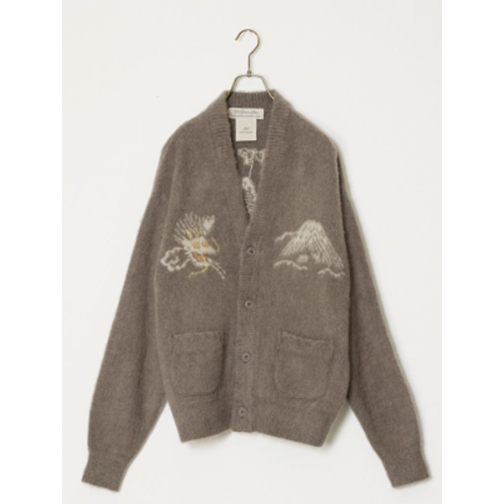 【予約商品】REMI RELIEF 起毛ニットカーデ(スカ柄)