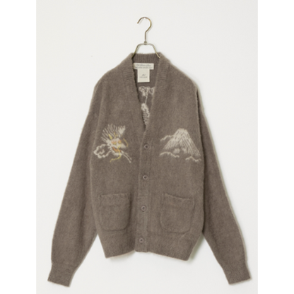 【予約商品】REMI RELIEF 起毛ニットカーデ(スカ柄)