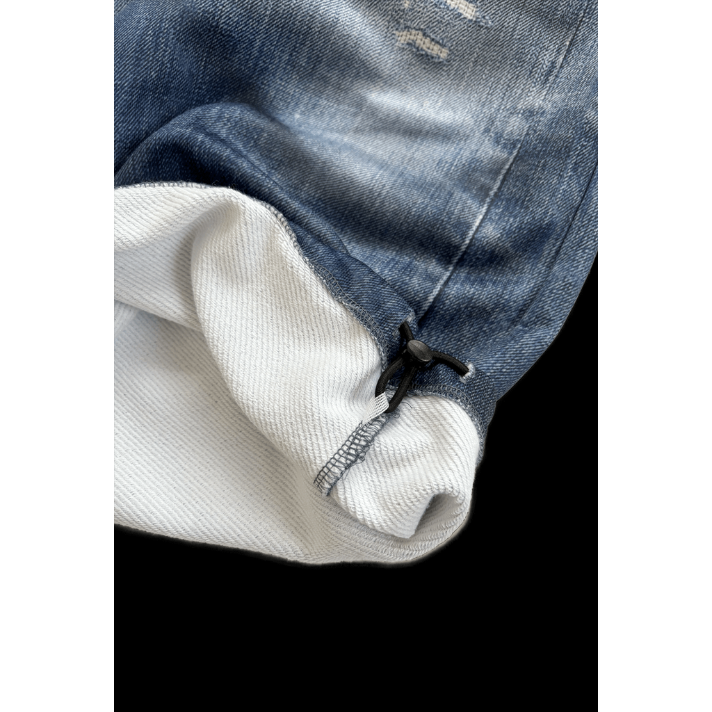 TALKING ABOUT THE ABSTRACTION DENIM PRINT WIDE PT