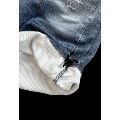 TALKING ABOUT THE ABSTRACTION DENIM PRINT WIDE PT