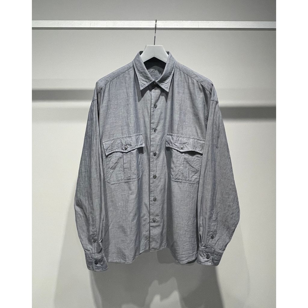 PORTER CLASSIC ROLL UP CHAMBRAY SHIRT